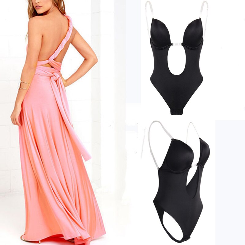 【送料&関税込】CourrA¨ges Backless Shirt Bodysuit WDIRARA Women's Ruched Tummy Control Shapewear V Neck